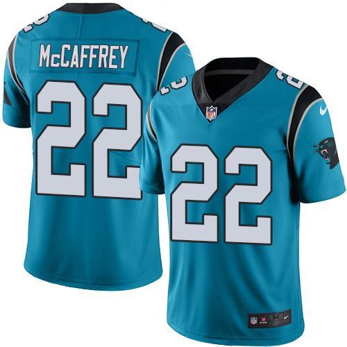 cheap jerseys from china nfl Panthers #22 Christian McCaffrey Blue Men\\’s Stitched Limited Rush ...