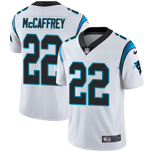 cheap jerseys with paypal Panthers #22 Christian McCaffrey White Men\\’s Stitched ...
