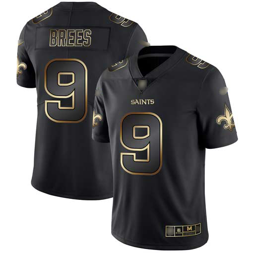 cheap nfl jerseys made in china Saints #9 Drew Brees Black ...