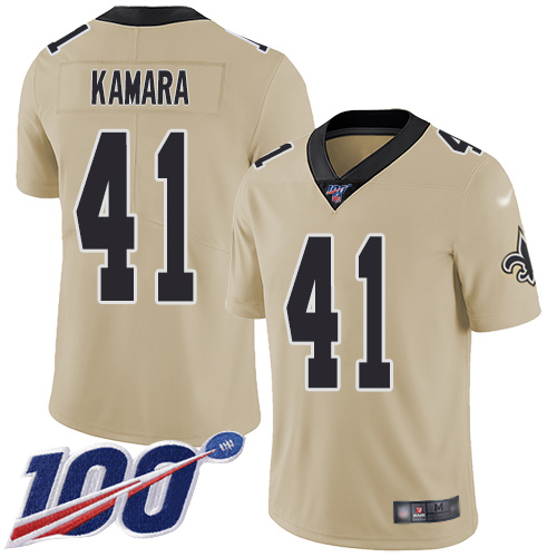 wholesale jerseys sale Youth New Orleans Saints #41 Alvin Kamara Gold ...