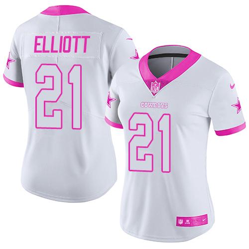 wholesale official jerseys coupon Women\\’s Dallas Cowboys #21 Ezekiel Elliott White ...